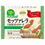 トップバリュ　ベストプライス　モッツァレラとろけるスライスチーズうす切りタイプ　１８０ｇ（１２枚入）