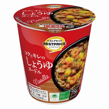 トップバリュ　ベストプライス　コクとキレのしょうゆヌードル　７８ｇ