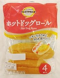 トップバリュ　ホットドッグロール　４本入