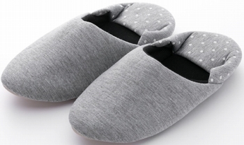 トップバリュ ｈｏｍｅ ｃｏｏｒｄｙ 携帯ルームシューズ型スリッパ ２３ ２５ｃｍ グレー イオン新さっぽろ店 ネットで楽宅便