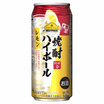 トップバリュ ベストプライス 辛口 焼酎ハイボール レモン ５００ｍｌ イオン新さっぽろ店 ネットで楽宅便