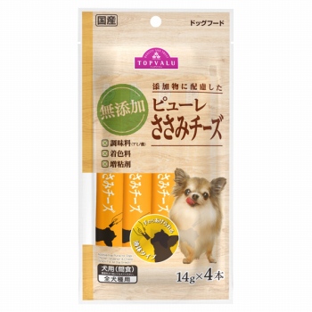 トップバリュ 添加物に配慮した ピューレ ささみチーズ 犬用 間食 全犬種用 １４ｇ ４本 ネット楽宅便センター ネットで楽宅便