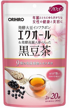 オリヒロプランデュ エクオール 発酵高麗人参 黒豆茶 20袋入