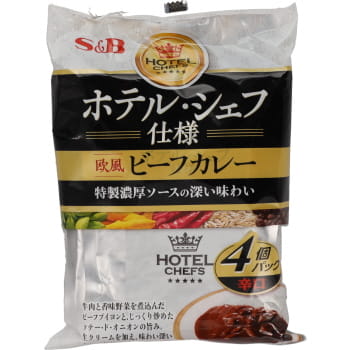 ｓ ｂ ホテル シェフ仕様 特製ビーフカレー 辛口 １７０ｇ ４パック イオン新さっぽろ店 ネットで楽宅便