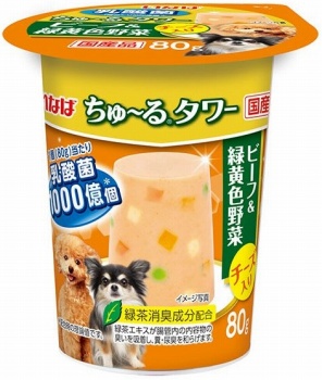 いなばペット ちゅーるタワー ビーフ 野菜 チーズ ８０ｇ 犬用 イオン上磯店 ネットで楽宅便