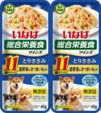 【火曜対象】いなばペットフード　ツインズ　１１歳からのとりささみ　温野菜＆さつまいも入り　８０ｇ