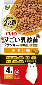 いなばペット ＣＩＡＯ すごい乳酸菌クランキー チキン味 １９０ｇ×４