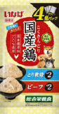 【火曜対象】いなばペット　国産鶏　総合栄養食　とり軟骨＆ビーフバラエティ　７０ｇ×４袋入