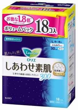 花王 ロリエ しあわせ素肌 ボリュームパック 多い夜用 ３０ｃｍ 羽つき