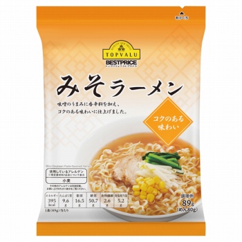 トップバリュ ベストプライス みそラーメン ８９ｇ イオン上磯店 ネットで楽宅便