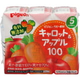 ピジョン　紙パック飲料　キャロット＆アップル１００　１２５...