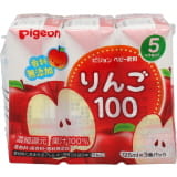 ピジョン　りんご１００　１２５ｍｌ×３個パック