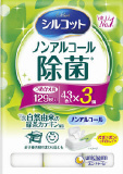 ユニ・チャーム　シルコット　ノンアルコール　除菌　ウェットティッシュ　詰替用　４３枚×３個入
