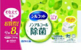 ユニ・チャーム　シルコット　ノンアルコール　除菌　ウェットティッシュ　詰替用　４３枚×８個入