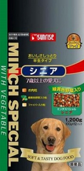 マルカン サンライズ ミンチスペシャル シニア犬 緑黄色野菜入り １