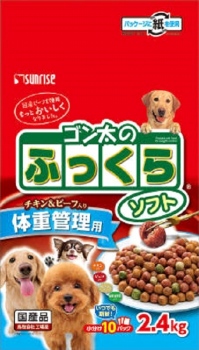 サンライズ ゴン太のふっくらソフト 体重管理用 犬用 ２ ４ｋｇ イオン千歳店 ネットで楽宅便