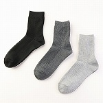 トップバリュ　レディス　ベストプライス　カジュアルソックス３足組　クルー丈リブ無地　２３ー２５ｃｍ