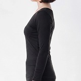 トップバリュ　レディス　ピースフィットＷＡＲＭなめらか　８分袖　クロ