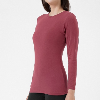トップバリュ　レディス　ピースフィットＷＡＲＭコットンストレッチ　長袖Ｔシャツ　Ａアカ