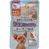 【火曜対象】ドギーマン　１３歳から用　国産低脂肪牛乳スープごはん　ササミ＆緑黄色野菜　８０ｇ